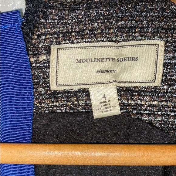 Anthro Moulinette Soeurs Metallic Tweed A-Line Dress w/Pockets - Picture 5 of 8